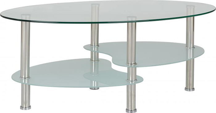 Cara Coffee Table in Clear Glass